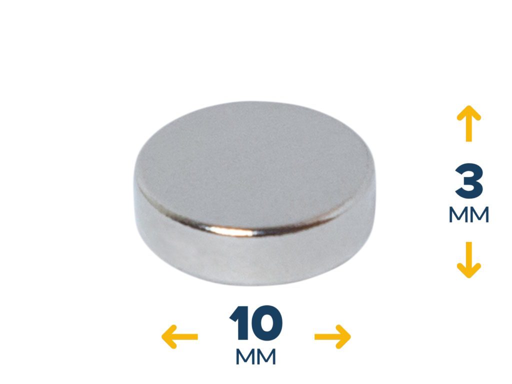 Неодимовый магнитный диск 10×3 мм (~1,6 кг)